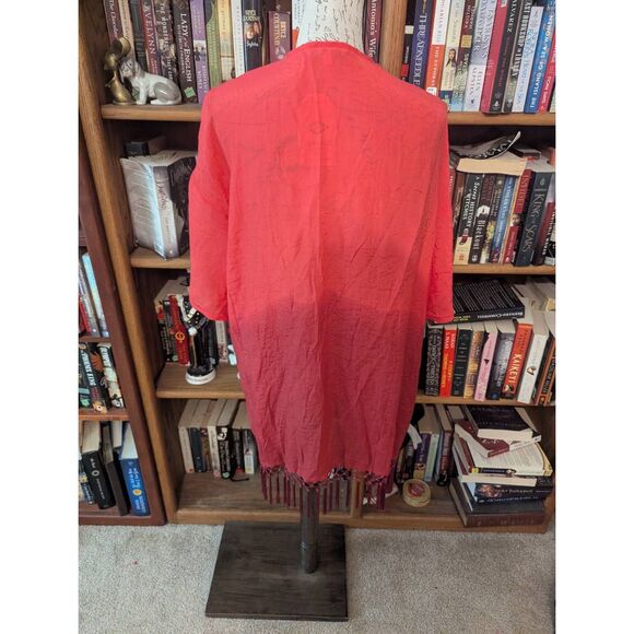 Brand New Anandas Collection Women's One Size Pink Open Front Cardigan Sweater - Picture 2 of 5